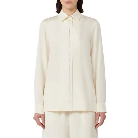 Max Mara Women Stretch Silk Cady Shirt